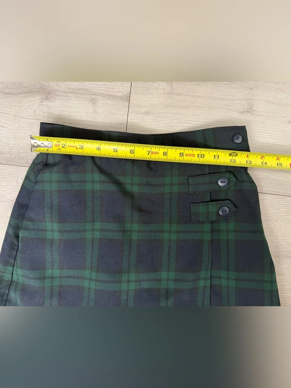 7116 Green and Navy Plaid Women’s A-Line Skirt Uniform